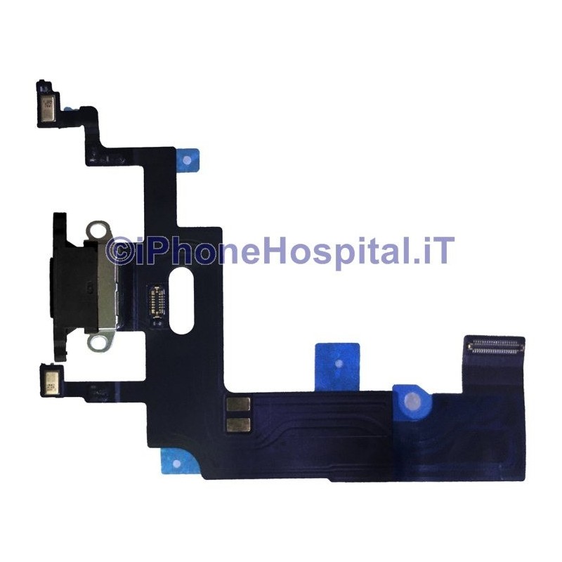 Charging Dock Connector Charging Microphone Flex for Apple iPhone XR Black Color - 2 Charging Dock Connector Charging Microphone Flex for Apple iPhone XR Black Color - 2