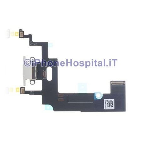 Connettore Carica Dock Microfono Ricarica Flex per Apple iPhone XR Colore Bianco - 1