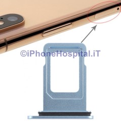 Slot Porta Sim Carrello Carrellino per Apple iPhone XR Colore Blue - 3