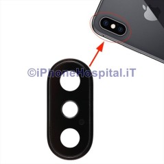 Lens Ring Glass Lens Slide Camera for Apple iPhone XS/XS MAX Black - 2