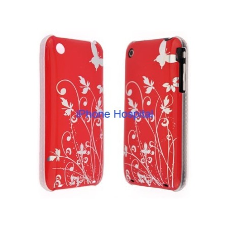 Color case Rosso con disegno in metallo e bordo trasparente - 1