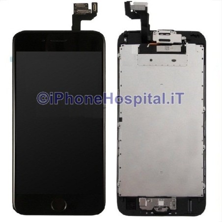 Ecran Verre Ecran Tactile 3D Touch Lcd Assemblé Bouton d'Accueil iPhone 6S Noir OEM - 1