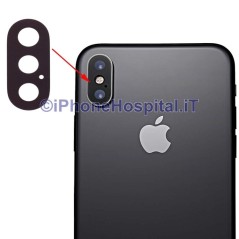 Lente Vetrino Camera Retro per iPhone X Color Nero  - 4