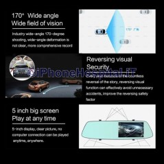 Rétroviseur avec moniteur 5" tactile + caméra de recul