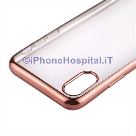 Coque de protection TPU iPhone X / XS (or rose)