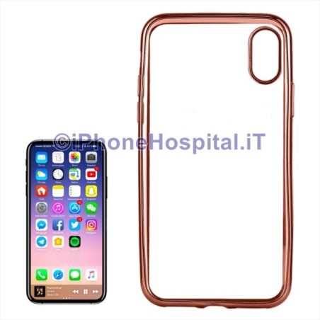 Coque de protection TPU iPhone X / XS (or rose) - 4