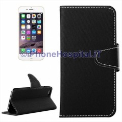 Étui en cuir à fermeture magnétique Porte-cartes pour iPhone 6 Plus/6S Plus Noir - 3