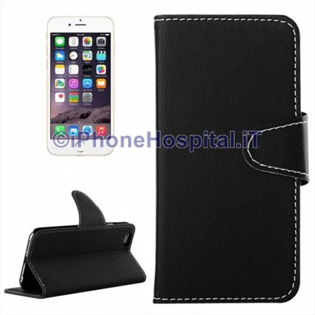 Étui en cuir à fermeture magnétique Porte-cartes pour iPhone 6 Plus/6S Plus Noir - 3