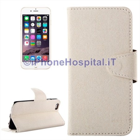 Étui en cuir à fermeture magnétique Porte-cartes pour iPhone 6 Plus/6S Plus Blanc - 3