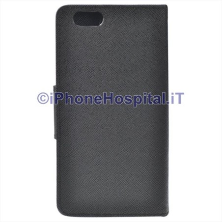 Étui en cuir avec fente pour cartes pour iPhone 6 Plus et 6S Plus Noir1