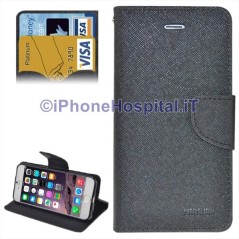 Étui en cuir avec fente pour cartes pour iPhone 6 Plus et 6S Plus Noir - 3