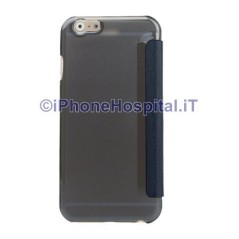 Étui en cuir avec identification de l'écran iPhone 6 Plus et 6S Plus Bleu foncé