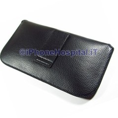 Étui en cuir avec boucle de ceinture noir pour iPhone 6 Plus et 6S Plus et autres