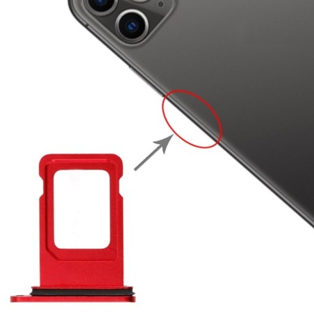 Slot Porta Sim Carrello Carrellino per Apple iPhone 11 Colore Rosso