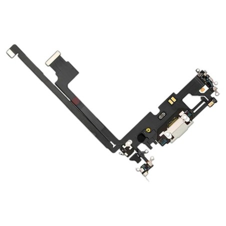 Base Dock Plana Conector Puerto de Carga + Micrófono para iPhone 12 Pro Max Blanco