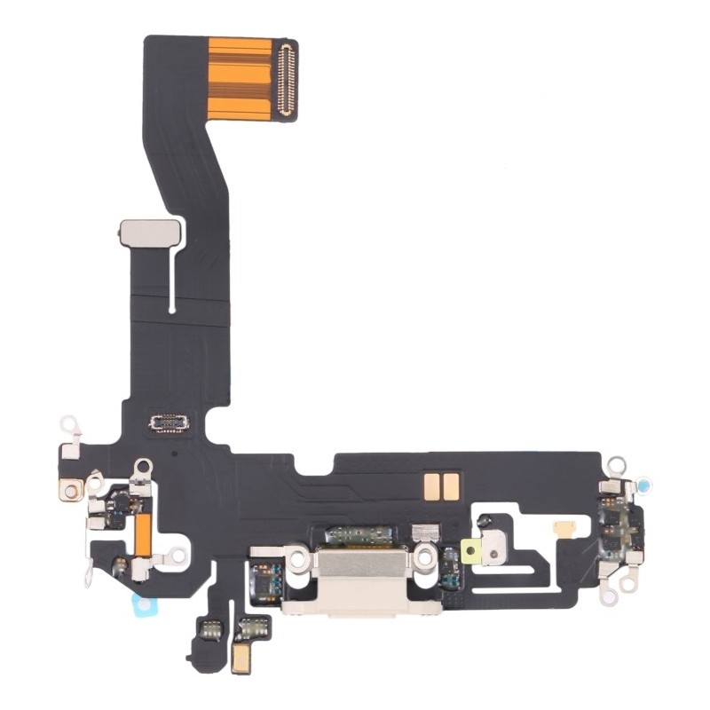 Conector Puerto de Carga Dock Plano + Micrófono Para IPhone 12 Blanco Conector Puerto de Carga Dock Plano + Micrófono Para IPhone 12 Blanco
