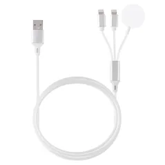 Cabo de carregamento magnético multifuncional 3 em 1 com 8 pinos para iPhone e Watch. 7.377049 - 1