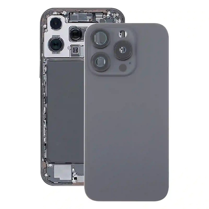 Retro Cover Posteriore per iPhone 16 Pro Max Nero Retro Cover Posteriore per iPhone 16 Pro Max Nero