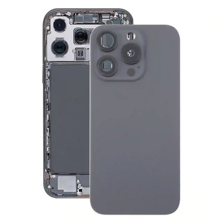Retro Cover Posteriore per iPhone 16 Pro Max Nero