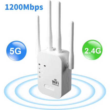 WiFi signal repeater 1200 Mbps 2.4 GHz + 5 GHz 11.47541  - 2