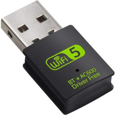 Adaptador WiFi 5G Bluetooth USB de 600 Mbps