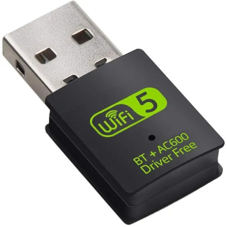 Adaptador WiFi 5G Bluetooth USB de 600 Mbps