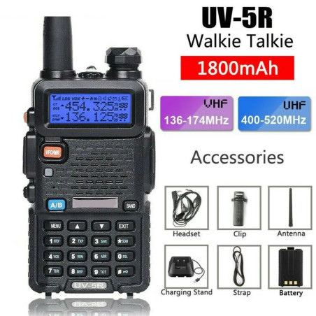 Radio Trasmittente Bi Banda VHF - UHF FM/136-174MHz, FM/400-520MHz 38 - 1