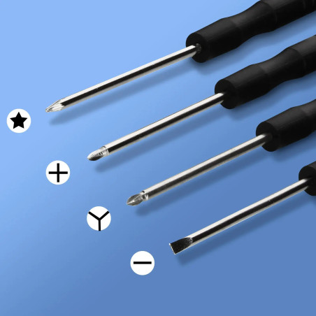 Kit de réparation pour smartphones / tablettes, tournevis / ventouse