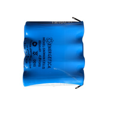 Batteria Ricaricabile Ni-Cd 4.8V 650mAh 4 Celle con Lamelle 7.9 - 1