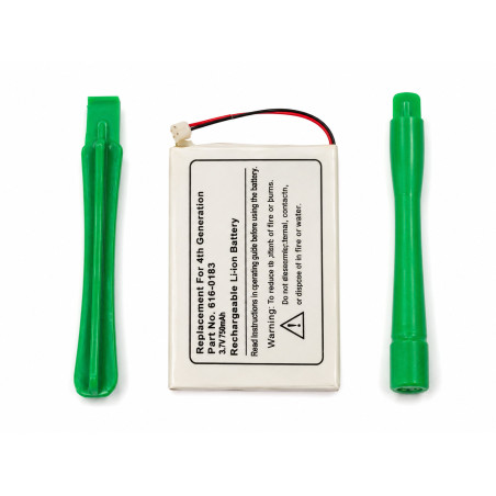 Batterie de Remplacement 616-0183 616-0206 pour Apple iPod 4ème Génération A1059 A1099 20Go 40Go avec Outils d'Ouverture