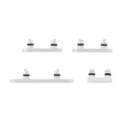 Conjunto Premium de Botões Laterais Power Volume Silêncio para iPhone 17 Branco 4 Peças