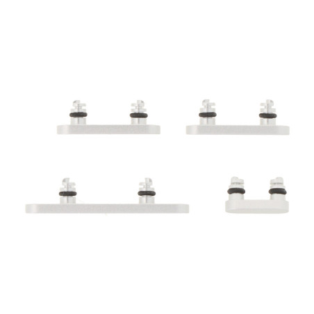 Conjunto Premium de Botões Laterais Power Volume Silêncio para iPhone 17 Branco 4 Peças