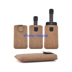 Capa de tecido marrom escuro para iPhone 3G/3GS - 1