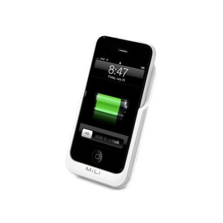 External Battery - MiLi Power Pack 4 for iPhone 4 color White Apple - 3