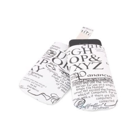 Étui en cuir pour IPhone 4 Motif papier journal - 1