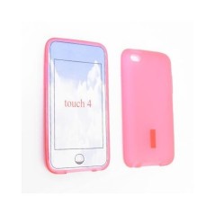 Etui en silicone Ipod Touch 4ème génération Rose - 1
