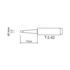 Punta de estación de soldadura 2,4 mm