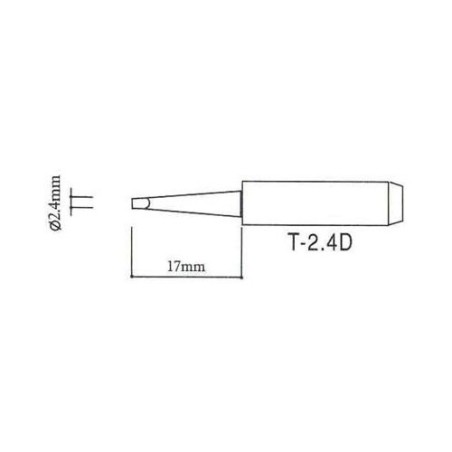 Punta de estación de soldadura 2,4 mm