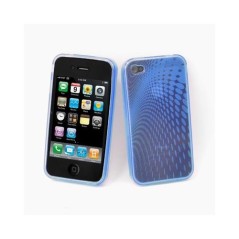 Étui en silicone semi-rigide Iphone 4G Bleu - 1