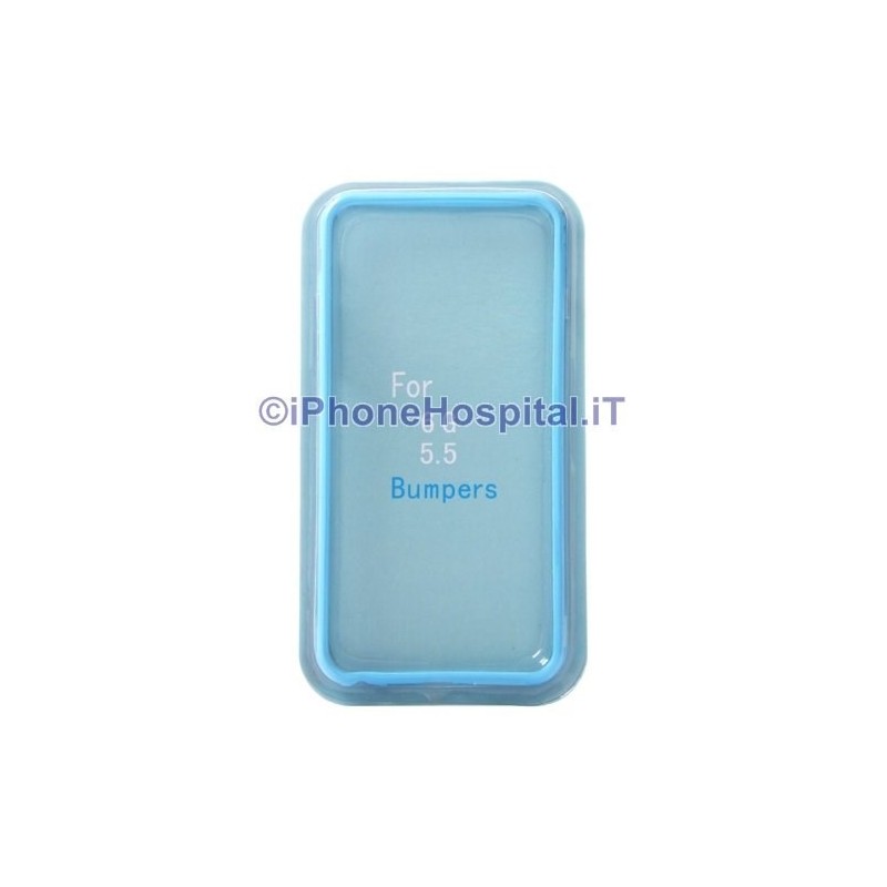 Custodia Bumper Trasparente Turchese per Apple iPhone 6 Plus Custodia Bumper Trasparente Turchese per Apple iPhone 6 Plus