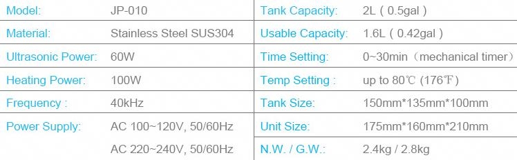 ultrasonic tank specifications ultrasonic tank specifications